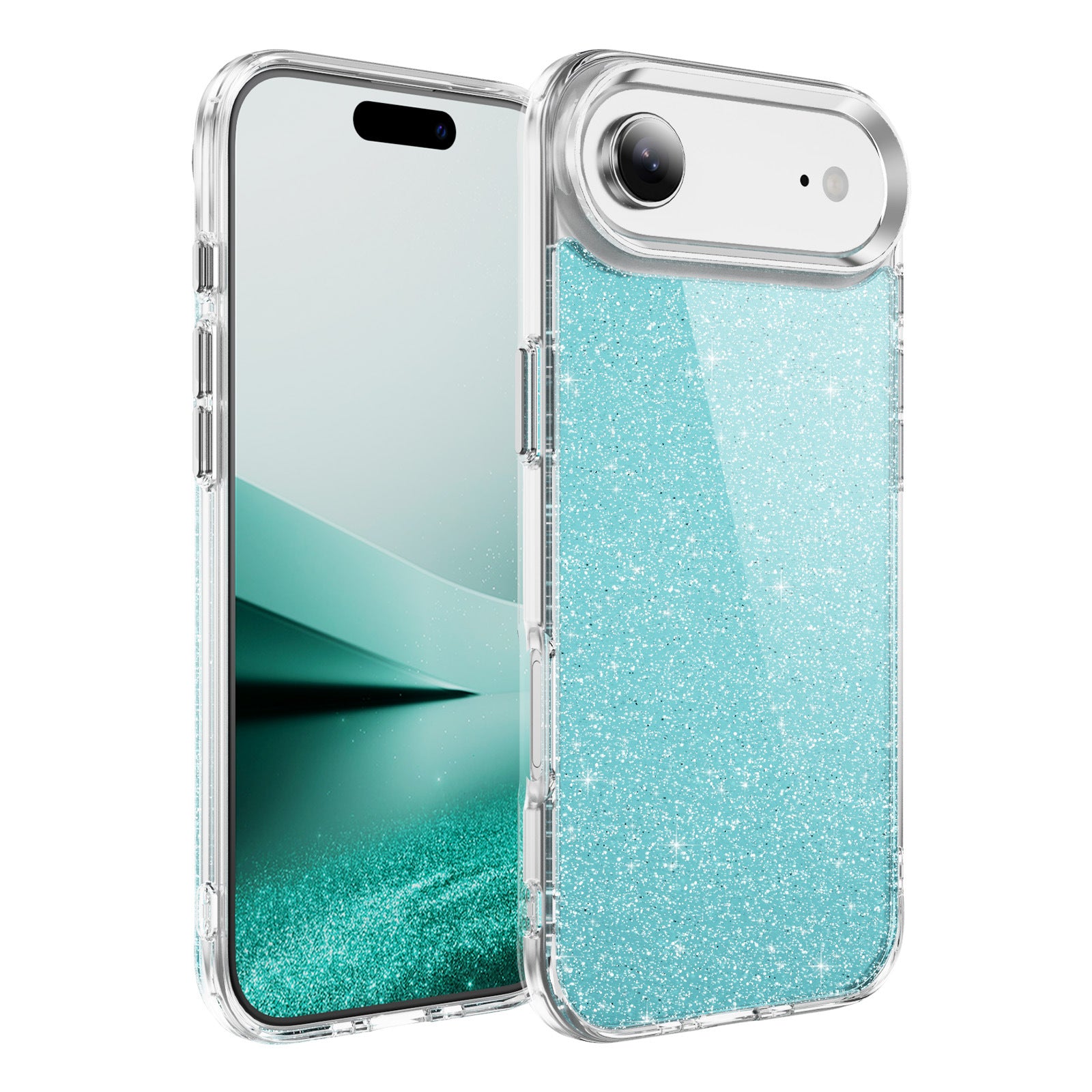 Suitable for iPhone 17 Phone Case Glitter Transparent Shockproof High-end Feel Hard Shell Full Coverage Shockproof Apple 17 Phone Case
