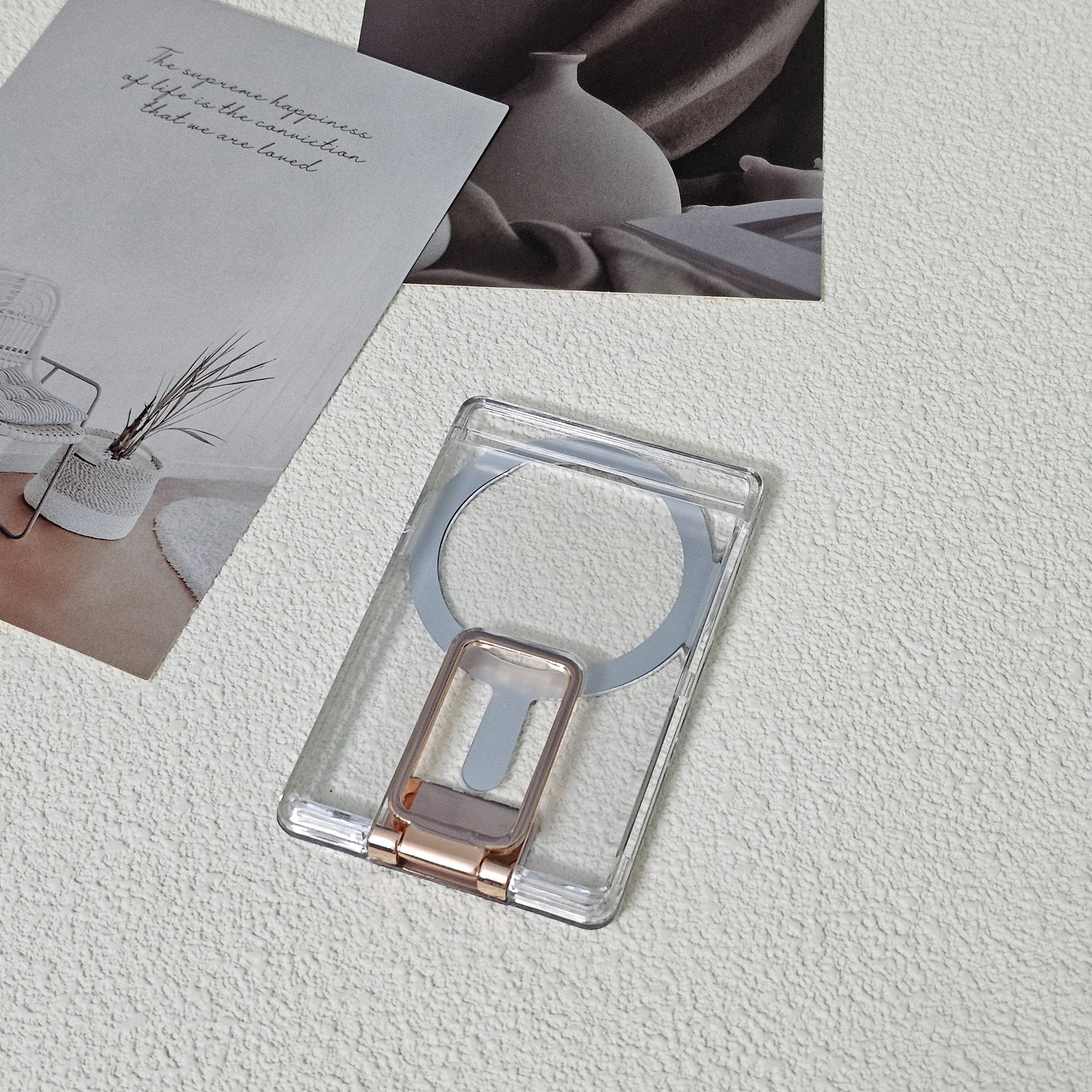 Cross-Border New Card Holder Magnetic Stand Compatible with Magnetic Case Can Be Used as Stand Can Hold 2 Cards Phone Card Case Card Holder