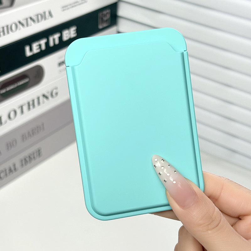 Simple Magnetic Card Holder Ins Style Transparent Skin Feel Strong Magnetic Adsorption PC Material Magnetic Phone Card Holder Source Manufacturer