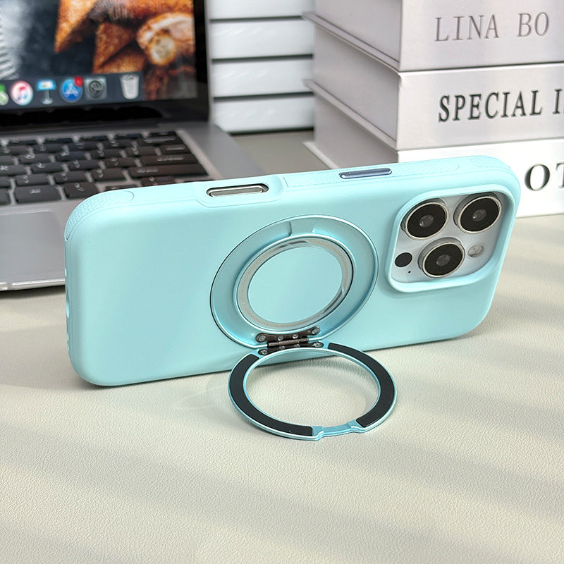 Vintage Magnetic Phone Case Niche High-End Feel 360 ° Rotating Pivot Case for Apple 17 Compatible with Japan and Korea