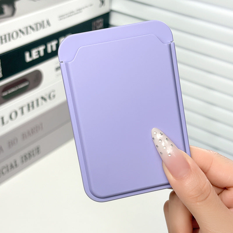 Simple Magnetic Card Holder Ins Style Transparent Skin Feel Strong Magnetic Adsorption PC Material Magnetic Phone Card Holder Source Manufacturer
