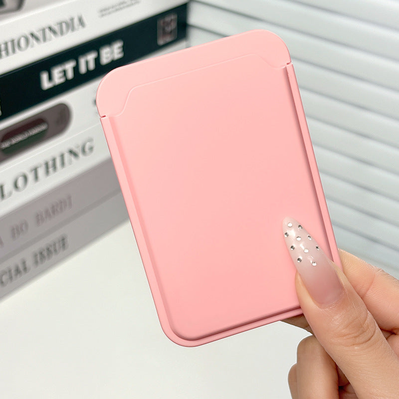 Simple Magnetic Card Holder Ins Style Transparent Skin Feel Strong Magnetic Adsorption PC Material Magnetic Phone Card Holder Source Manufacturer