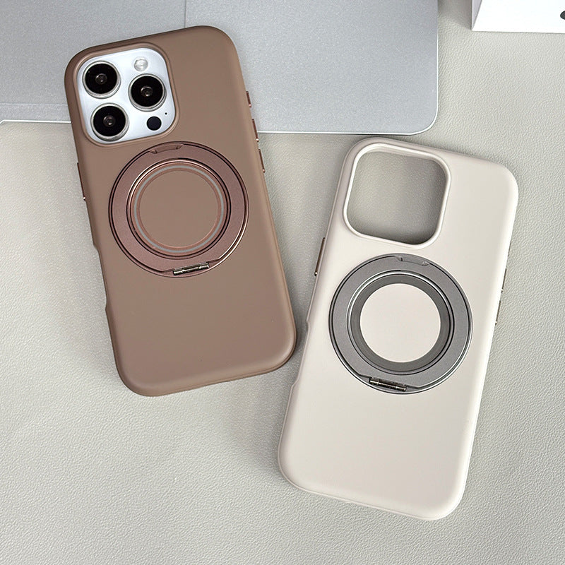 Vintage Magnetic Phone Case Niche High-End Feel 360 ° Rotating Pivot Case for Apple 17 Compatible with Japan and Korea