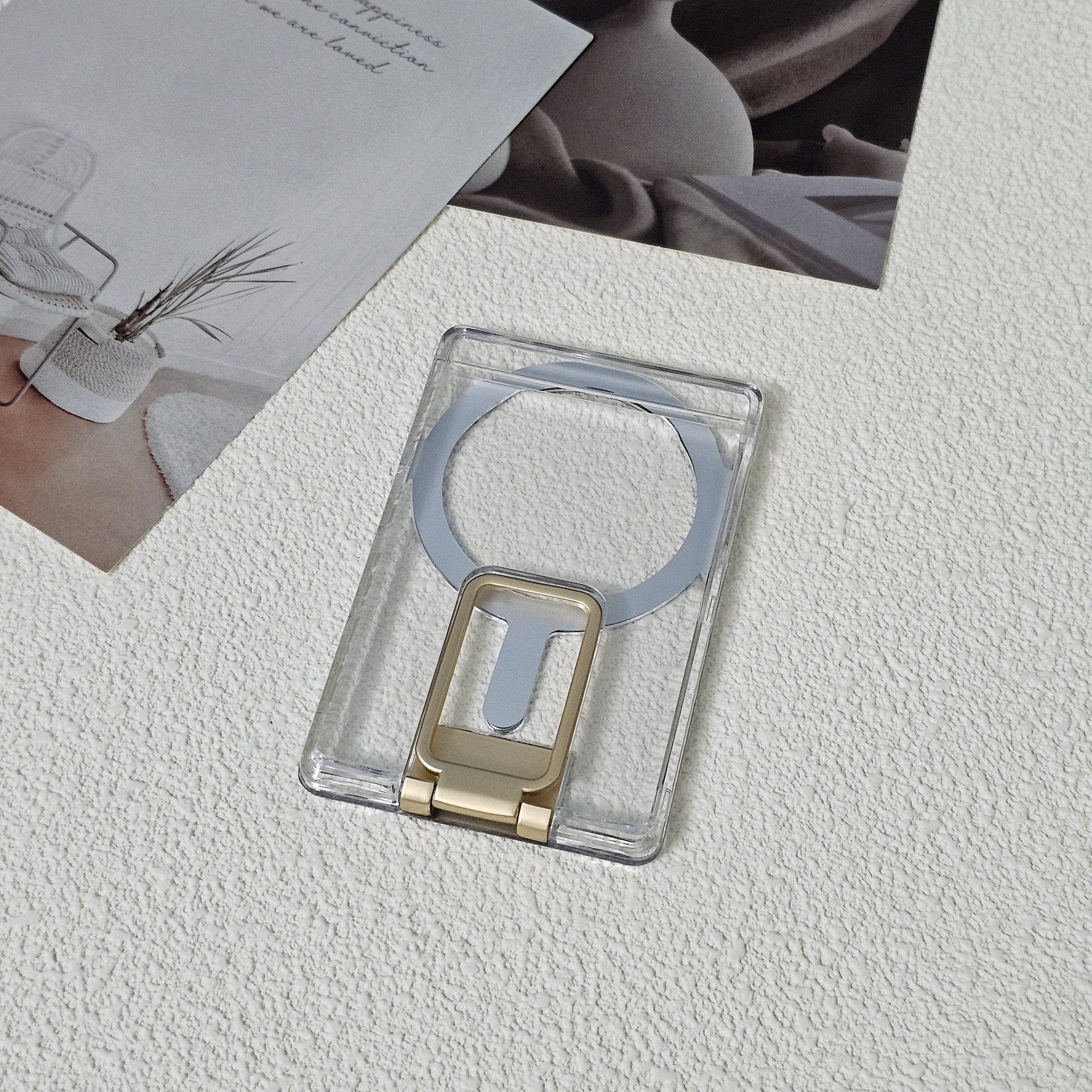 Cross-Border New Card Holder Magnetic Stand Compatible with Magnetic Case Can Be Used as Stand Can Hold 2 Cards Phone Card Case Card Holder