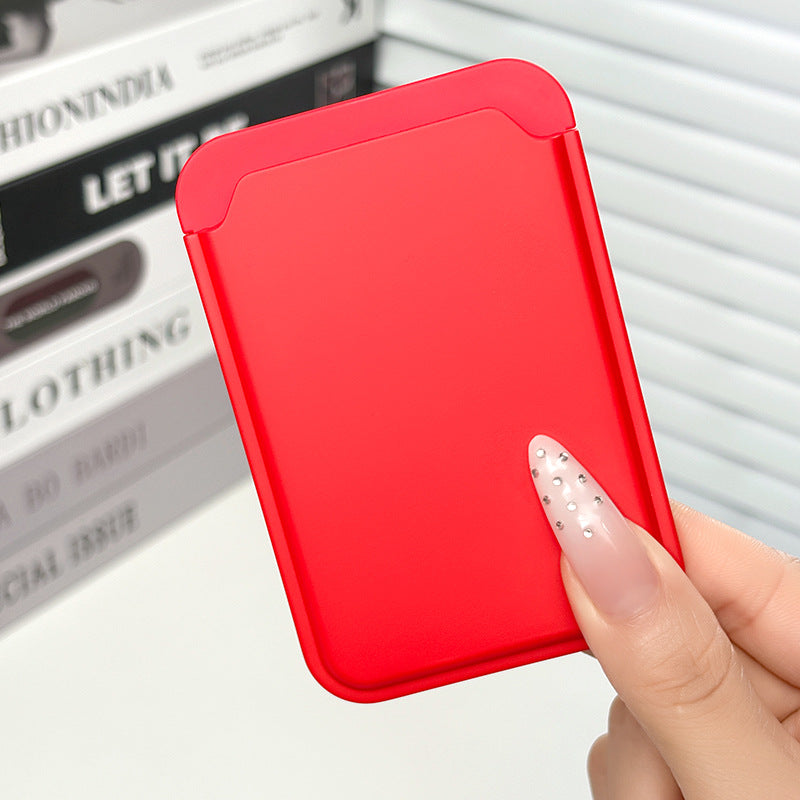 Simple Magnetic Card Holder Ins Style Transparent Skin Feel Strong Magnetic Adsorption PC Material Magnetic Phone Card Holder Source Manufacturer