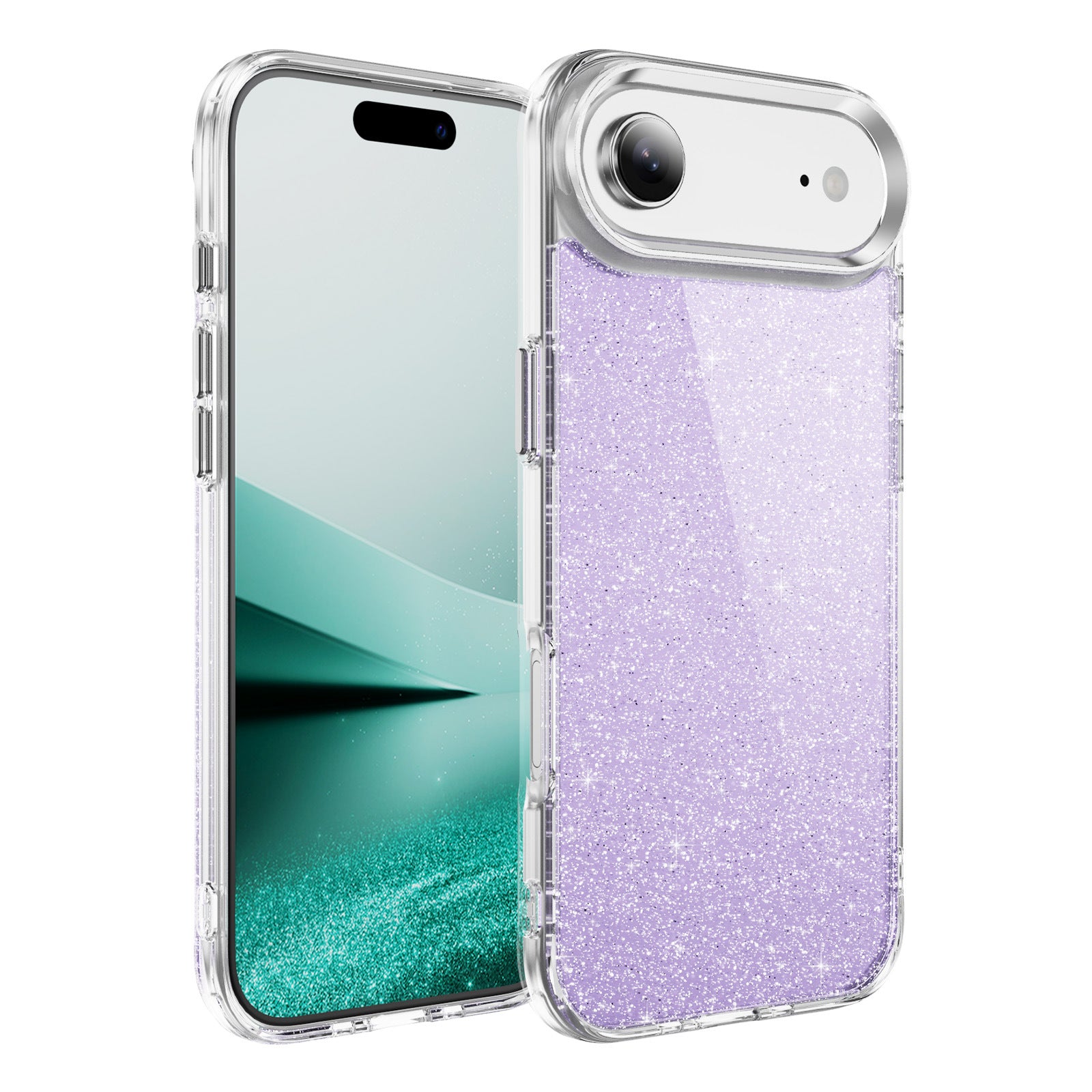 Suitable for iPhone 17 Phone Case Glitter Transparent Shockproof High-end Feel Hard Shell Full Coverage Shockproof Apple 17 Phone Case