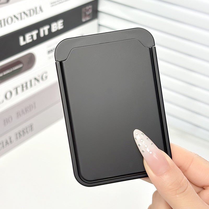 Simple Magnetic Card Holder Ins Style Transparent Skin Feel Strong Magnetic Adsorption PC Material Magnetic Phone Card Holder Source Manufacturer