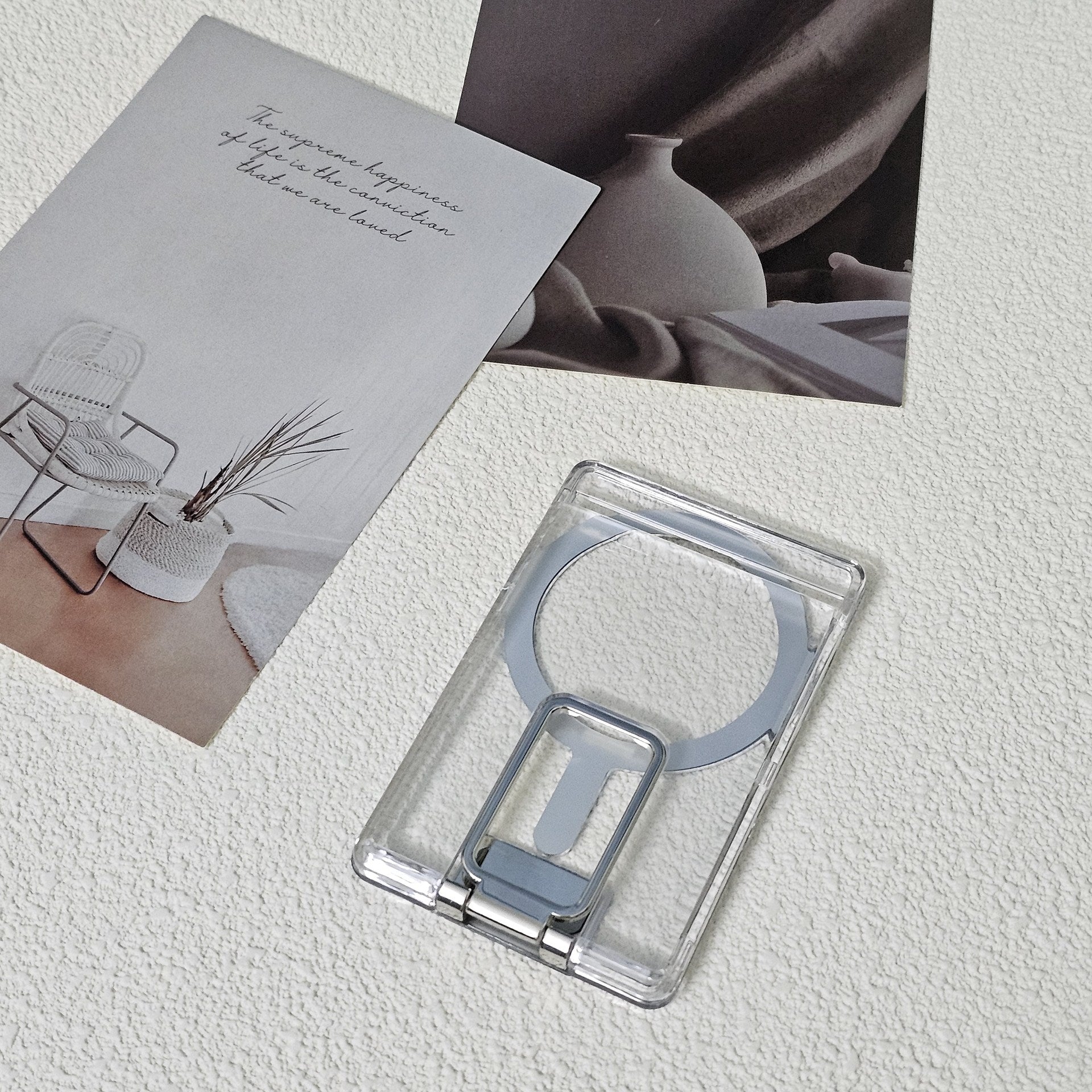 Cross-Border New Card Holder Magnetic Stand Compatible with Magnetic Case Can Be Used as Stand Can Hold 2 Cards Phone Card Case Card Holder