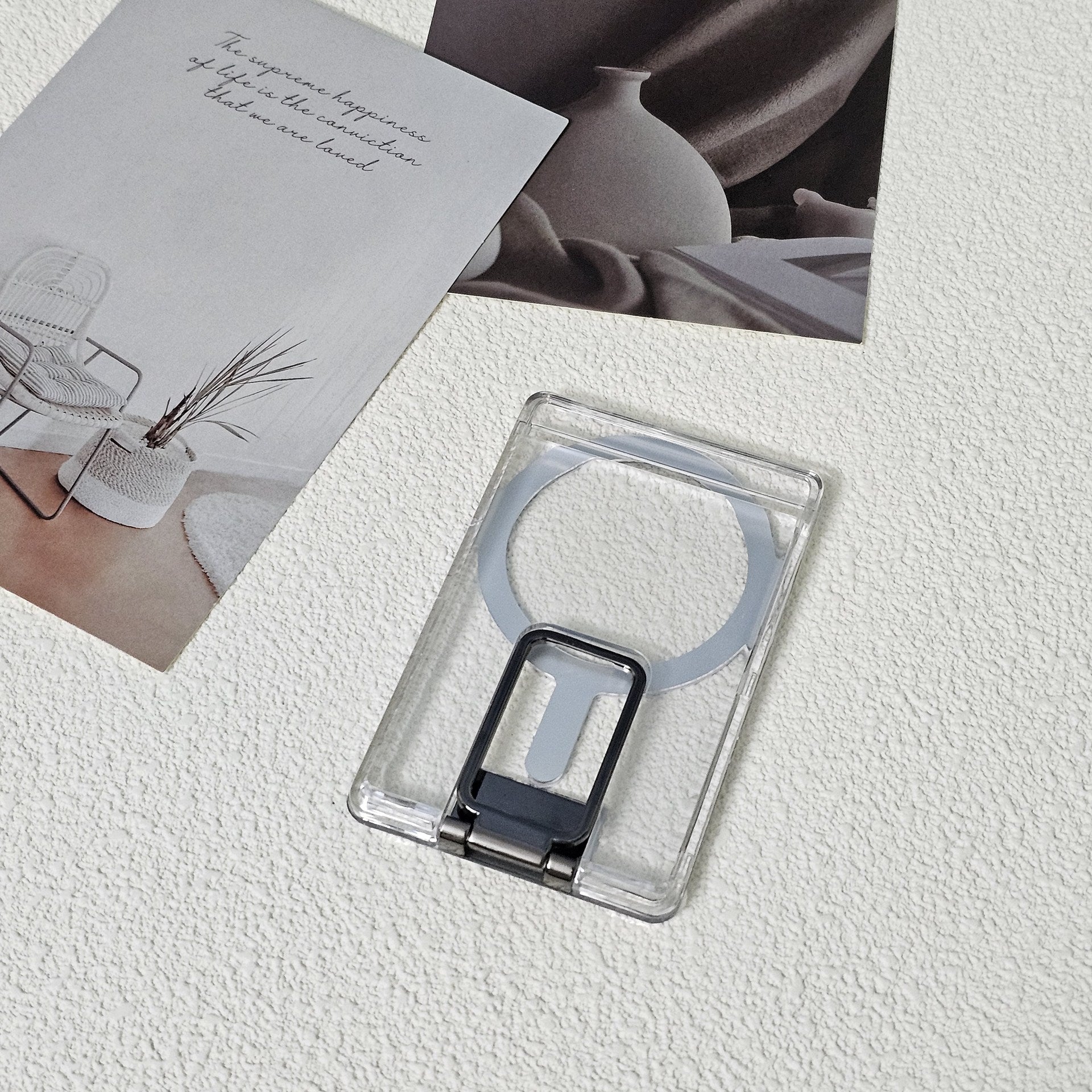 Cross-Border New Card Holder Magnetic Stand Compatible with Magnetic Case Can Be Used as Stand Can Hold 2 Cards Phone Card Case Card Holder
