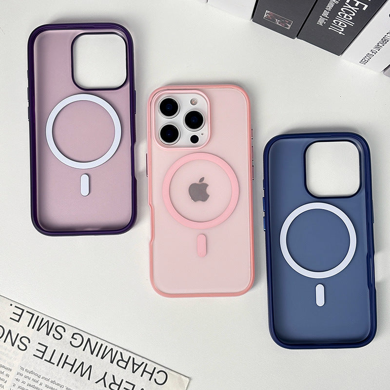 Magnetic Phone Case Apple Skin Feel 16 Pro Phone Case Ins Style Light Luxury High-end Suitable for 16 Pro Max Phone Case