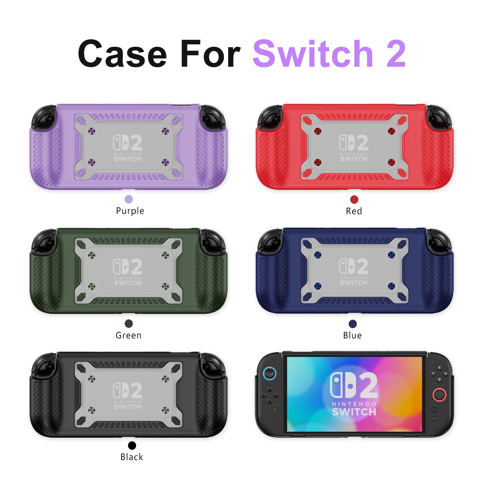 Cross-Border Wholesale Switch Protective Case Nintendo Console with Stand Detachable Controller Shell Switch 2 Protective Case